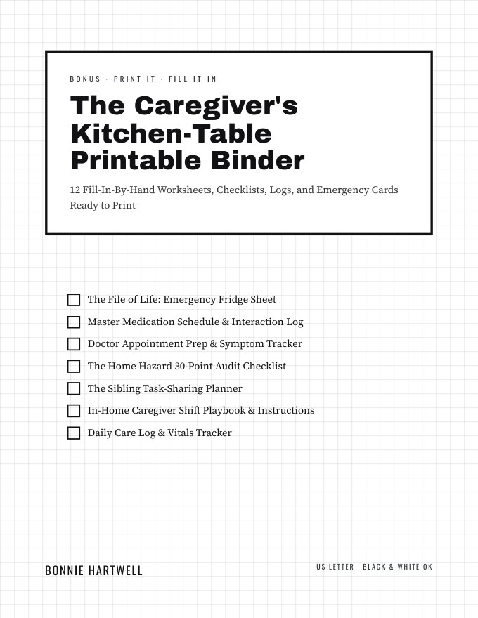 The Caregiver's Kitchen-Table Printable Binder